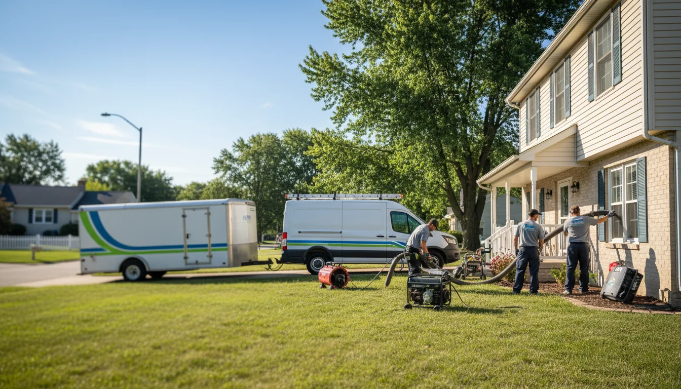 Flooded Basement Restoration And Cleanup With Repair in St John, KS near me